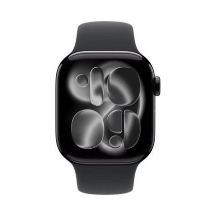 Часы Apple Watch Series 11, 46 mm, Sport Band (угольно-черный/черный), размер M/L