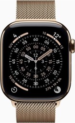 Apple Watch Series 11, 46 mm, Gold Titanium Case with Gold Milanese Loop, размер S/M