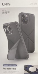 Чехол для iPhone 15 Pro Max Uniq Transforma Ebony Black MagSafe (черный)