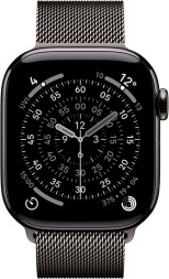 Apple Watch Series 11, 42 mm, Slate Titanium Case with Slate Milanese Loop