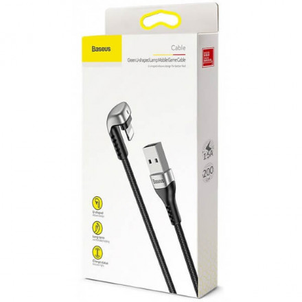 Кабель Baseus Green U-shaped Lamp Mobile Game USB - Lightning 2 м (черный)